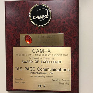 CAM-X 2017 Award of Excellence